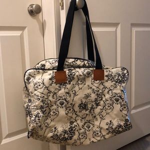 Large weekend zip tote bag